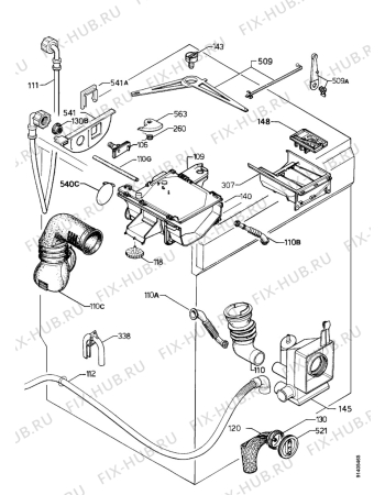 Взрыв-схема стиральной машины Electrolux EW643F - Схема узла Hydraulic System 272